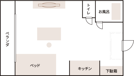 間取り図  ※家具・家電は付いていません