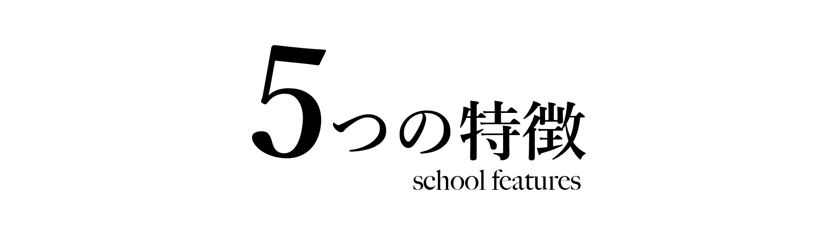 5つの特徴